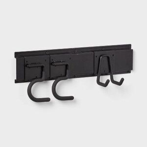 Brightroom -  Industrial Hook 6 Hooks Wall Mounted Sh Black